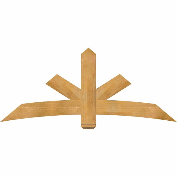 Ekena Millwork Alberta Rough Sawn Timber Gable Bracket, Western Red Cedar, 72"W x 30"H x 4"D x 6"F, 10/12 Pitch GBW072X30X0406ALB00RWR - main